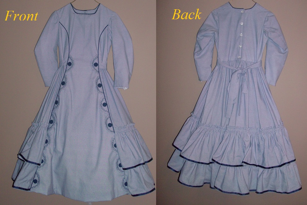 1865 to 1890 Gir's Bustle dress.