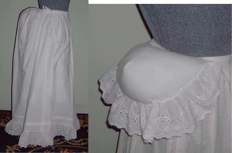 1880 and 1890 Petticoat and Bustle
